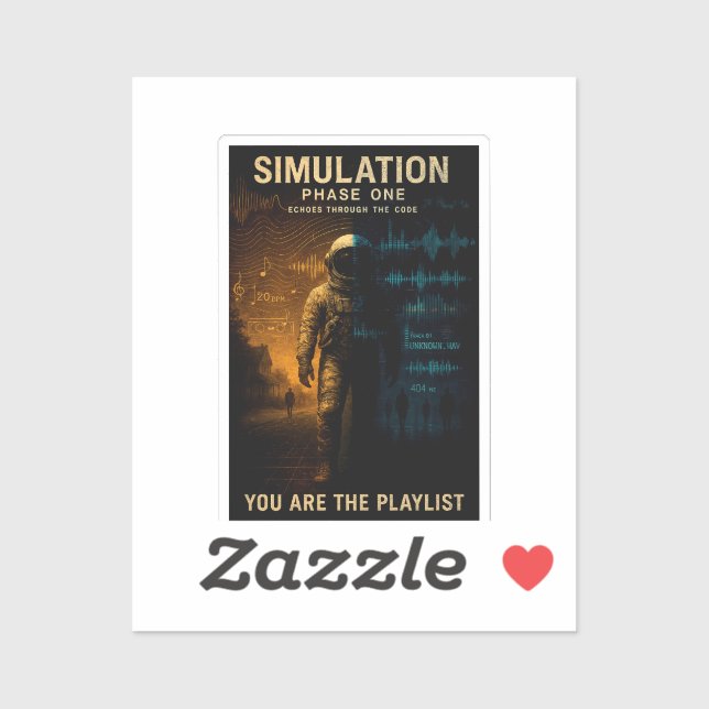 Simulation Phase One Poster - Glitch Astronaut Art (Sheet)