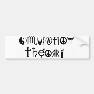 Simulation Theory Symbols Bumper Sticker