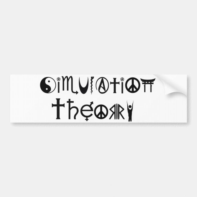 Simulation Theory Symbols Bumper Sticker (Front)