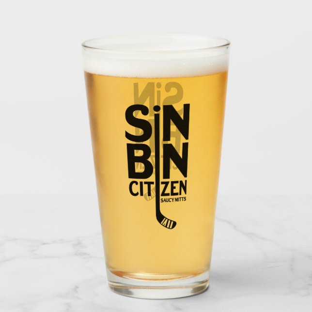 Sin Bin Citizen Hockey Glass (Front Filled)