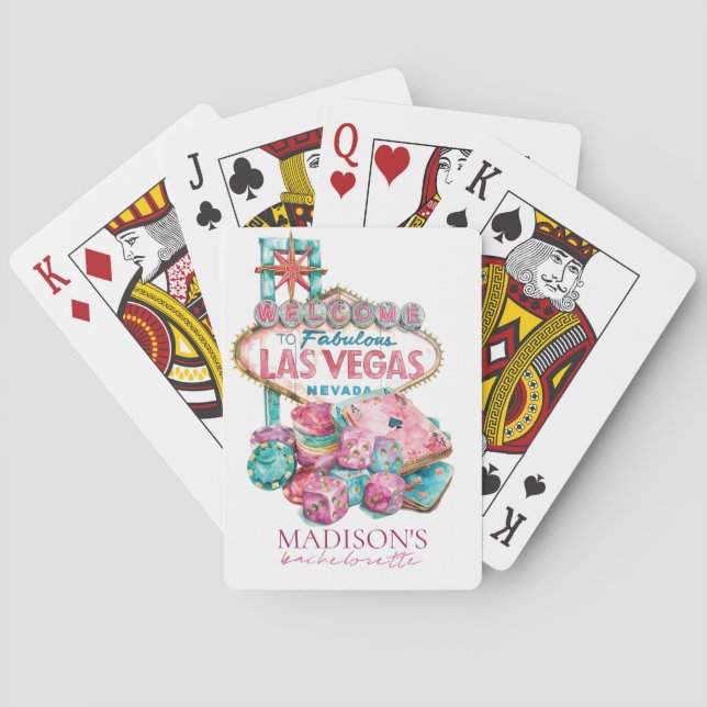 Sin City Bachelorette personalised  Playing Cards (Back)