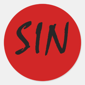 SIN CLASSIC ROUND STICKER