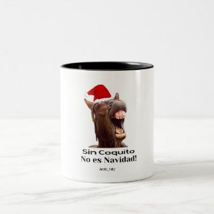 Sin Coquito No Es Navidad! Two-Tone Coffee Mug