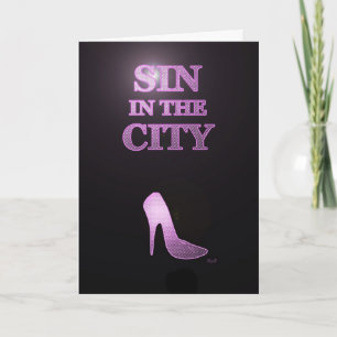 Sin in the City Birthday Card