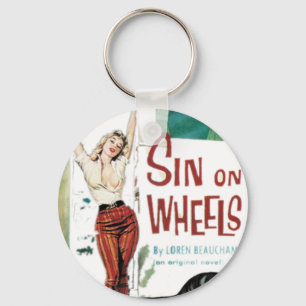 Sin On Wheels Pulp Fiction Key Ring