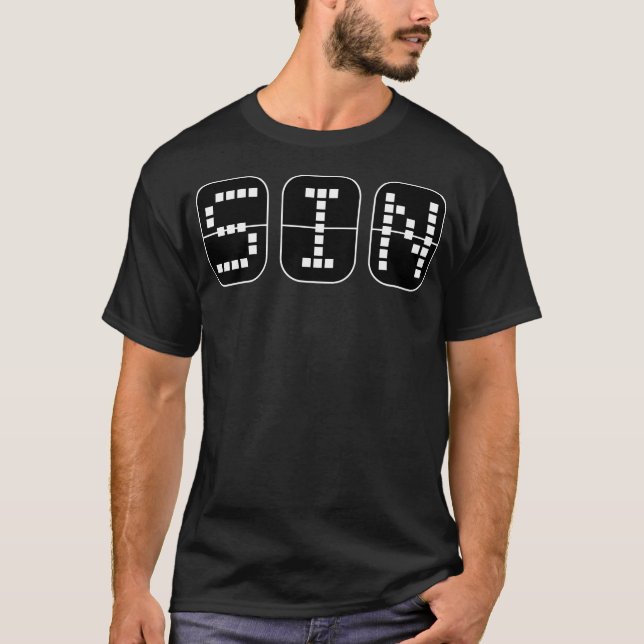 Sin - Singapore Changi Airport Code T-Shirt (Front)