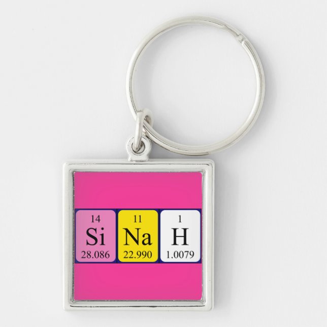 Sinah periodic table name keyring (Front)
