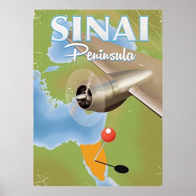 Sinai Peninsula Flight travel poster (Front)
