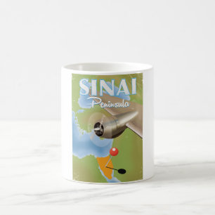 Sinai Peninsula Flight travel poster Coffee Mug