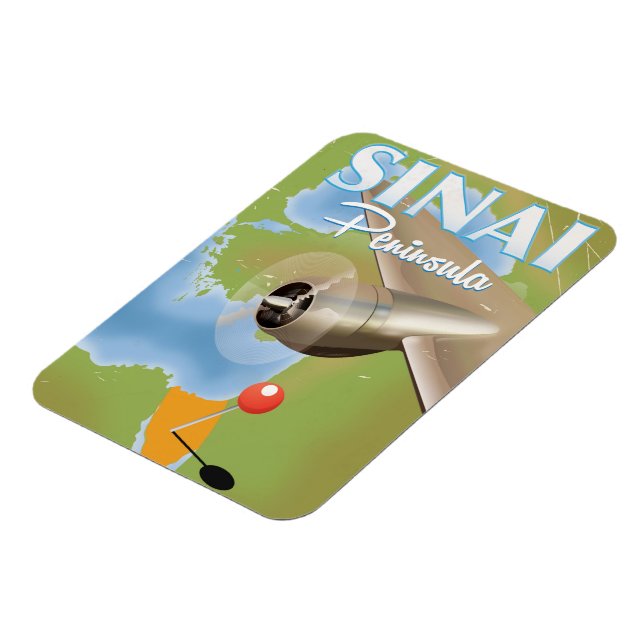 Sinai Peninsula Flight travel poster Magnet (Left Side)