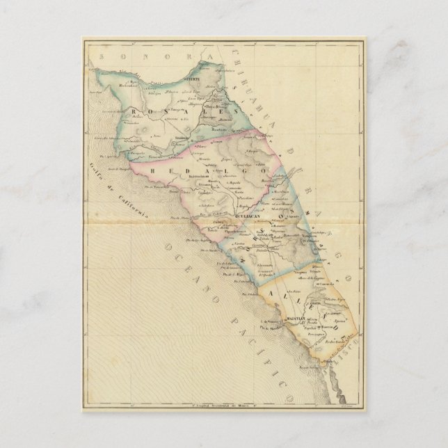 Sinaloa, Mexico Postcard (Front)