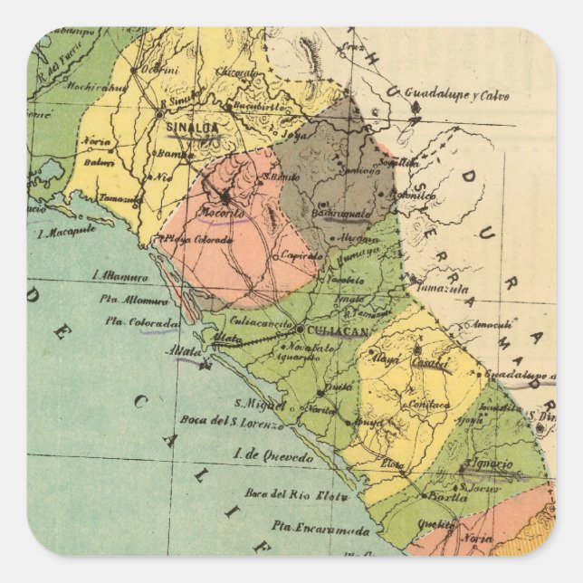 Sinaloa, Mexico Square Sticker (Front)