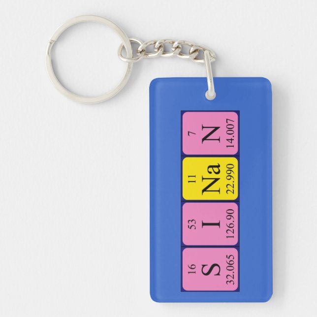 Sinan periodic table name keyring (Front)