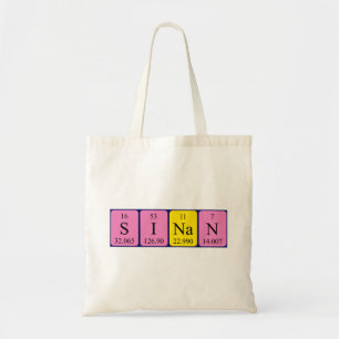 Sinan periodic table name tote bag