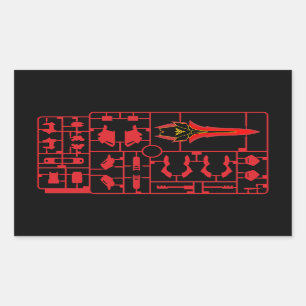 sinanju gundam gunpla plamo model runner kit char  rectangular sticker