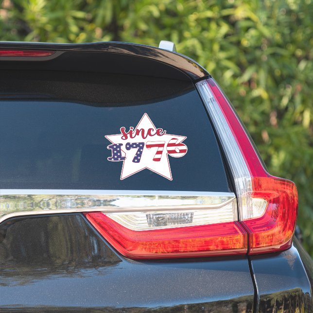 Since 1776 - American Flag Typography (Car Side)