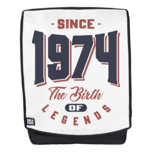 Since 1974 The Birth Of Legends Birthday Gift Backpack
