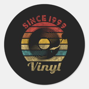 Since 1999 Vinyl Record Collector Music Classic Round Sticker