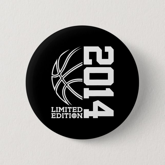 Since 2014 Birthday Bysketbyll Limited Edition 201 6 Cm Round Badge (Front)