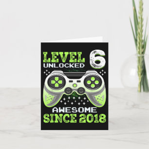 Since 2018 Funny Video Game 6th Birthday Card