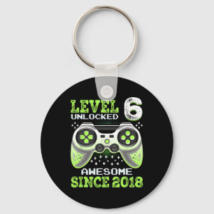 Since 2018 Funny Video Game 6th Birthday Key Ring