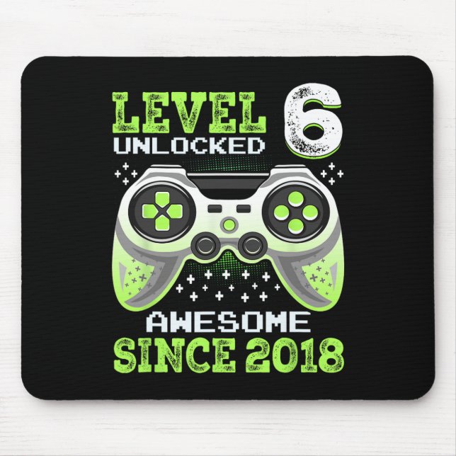 Since 2018 Funny Video Game 6th Birthday  Mouse Mat (Front)