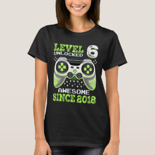 Since 2018 Funny Video Game 6th Birthday T-Shirt