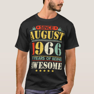 Since August 1966 Happy Birthday 54 Years Of Being T-Shirt