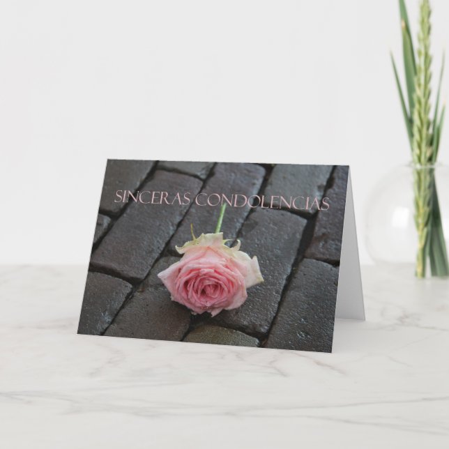 Sinceras Condolencias Spanish sympathy card (Front)