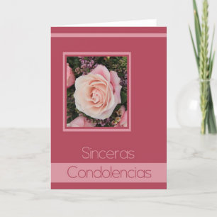 Sinceras Condolencias Spanish sympathy card