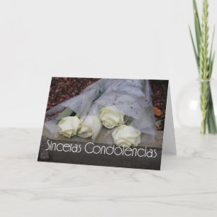 Sinceras Condolencias Spanish sympathy card