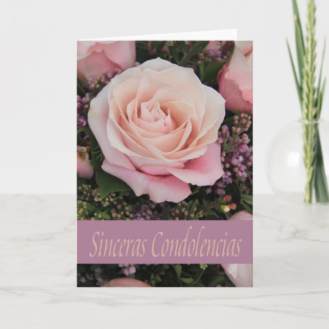 Sinceras Condolencias Spanish sympathy card (Front)