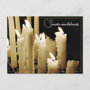 Sincere condolence holiday postcard