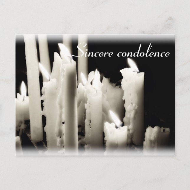 Sincere condolence postcard (Front)