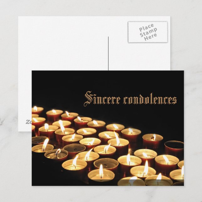 Sincere condolence postcard (Front/Back)