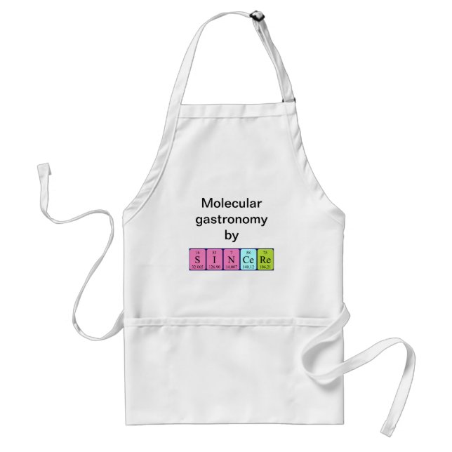 Sincere periodic table name apron (Front)