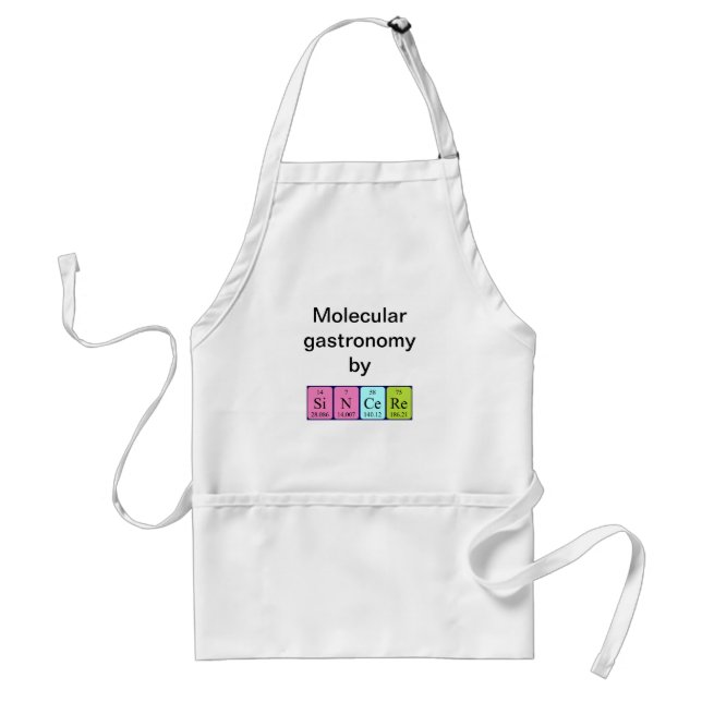 Sincere periodic table name apron (Front)