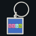 Sincere periodic table name keyring<br><div class="desc">Sincere spelled out as Si N Ce Re (Silicon Nitrogen Cerium Rhenium) on a keyring for the scientist in you.</div>