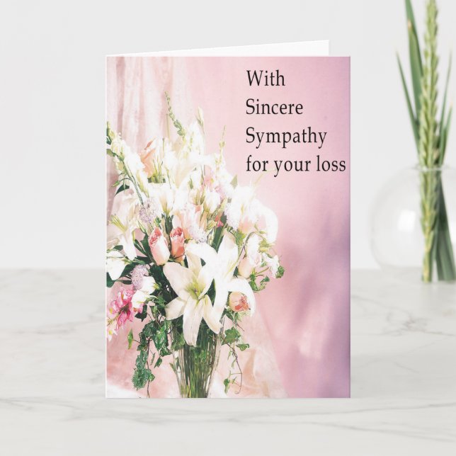 Sincere Sympathy Bouquet Card (Front)