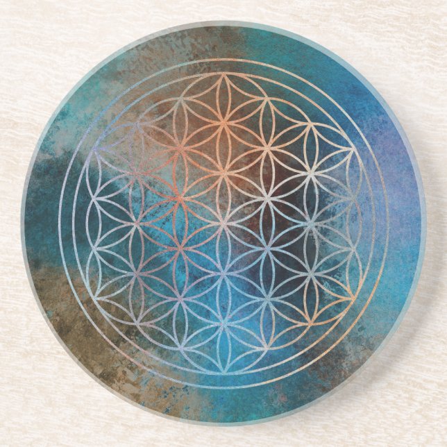 Sincerity – Flower of Life  Coaster (Front)