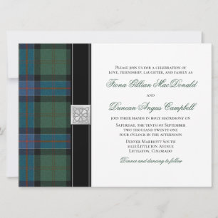 Sinclair Ancient Hunting Tartan Wedding Invitation