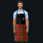 Sinclair Clan Badge & Tartan Kilt Apron<br><div class="desc">Almost like wearing a kilt with a black vest! Have fun wearing this clan apron at family get togethers,  Christmas parties,  BBQ's or birthdays! Comes in all sizes so the whole family can match! You also have the option to change the strap colour. Show off your Scottish pride!</div>