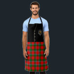 Sinclair Clan Badge & Tartan Kilt Apron<br><div class="desc">Almost like wearing a kilt with a black vest! Have fun wearing this clan apron at family get togethers,  Christmas parties,  BBQ's or birthdays! Comes in all sizes so the whole family can match! You also have the option to change the strap colour. Show off your Scottish pride!</div>