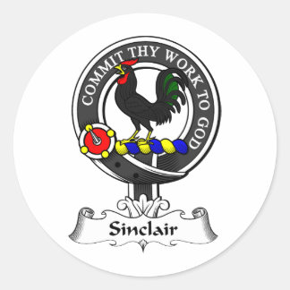 Sinclair Clan Crest Classic Round Sticker