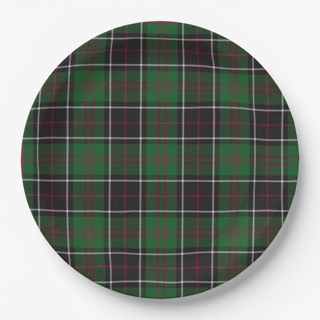 Sinclair Clan Hunting Tartan Variant Plaid Paper Plate (Front)
