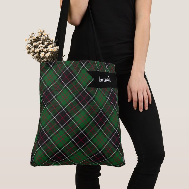 Sinclair Clan Hunting Tartan Variant Plaid Tote Bag (Close Up)