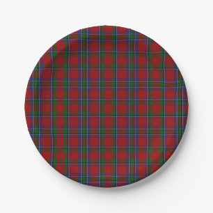 Sinclair Clan Tartan Plaid Paper Plate