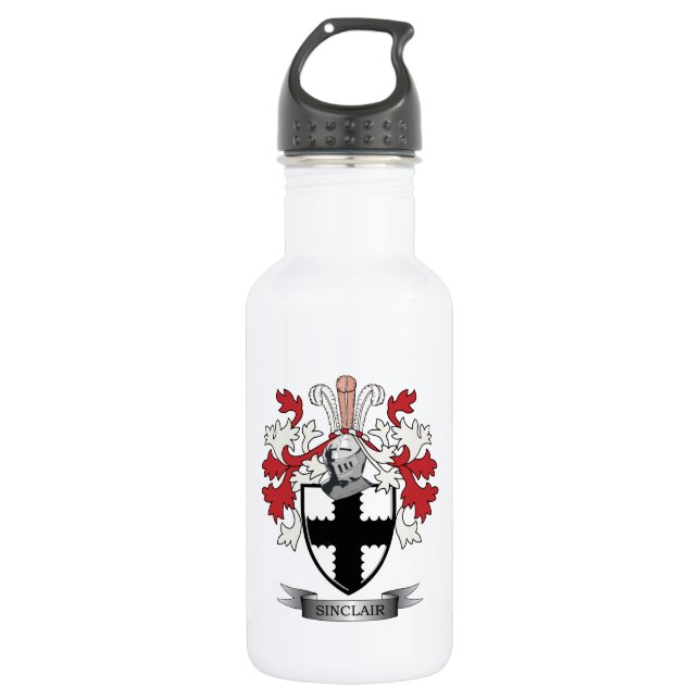 Sinclair Family Crest Coat of Arms 532 Ml Water Bottle (Front)