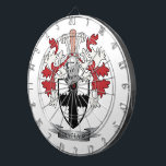 Sinclair Family Crest Coat of Arms Dartboard<br><div class="desc">Sinclair family crest and Scottish Sinclair coat of arms. For men with the Sinclair surname, and for women with the Sinclair last name. Click 'Sinclair Family Crest' to see all our designs featuring the Sinclair family name.</div>
