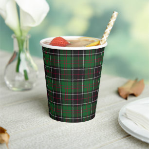 Sinclair Scottish Clan Tartan Paper Cups